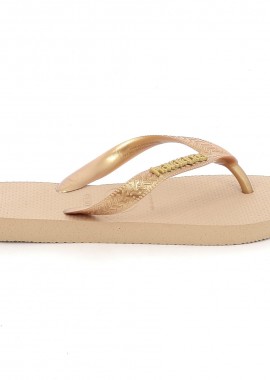 HAVAIANAS - Γυναικεία Σαγιονάρα Havaianas Logo Metallic Χρώματος Χρυσό 4127244-0570