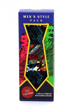 WIGGLESTEPS - Σετ Ανδρικές Κάλτσες & Γραβάτα Wigglesteps Πολύχρωμες 21TSB03