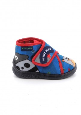 MINIMAX - Παιδικό Παντοφλάκι για Αγόρι Mini Max Ανατομικό Χρώματος Μπλε V-PIRATE-4