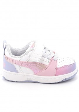 PUMA - Παιδικό Αθλητικό Παπούτσι για Κορίτσι Puma Puma Rebound V6 Lo Χρώματος Λευκό 400595-01