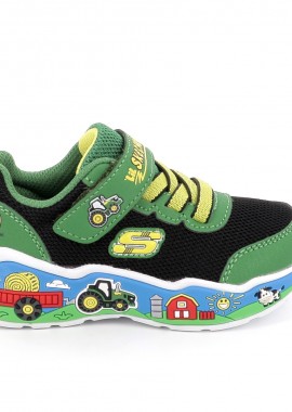 SKECHERS - Παιδικό Αθλητικό Παπούτσι για Αγόρι Skechers Barn Squad Buddies Χρώματος Πράσινο 407065N-GNBK