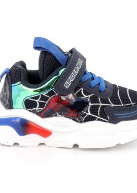 MARVEL - Παιδικό Αθλητικό Παπούτσι για Αγόρι Marvel Spiderman με Φωτάκια Χρώματος Μπλε SP014955