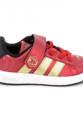 ADIDAS - Παιδικό Αθλητικό Παπούτσι για Αγόρι Adidas Grand Court Iron Man El K Χρώματος Κόκκινο HP3614