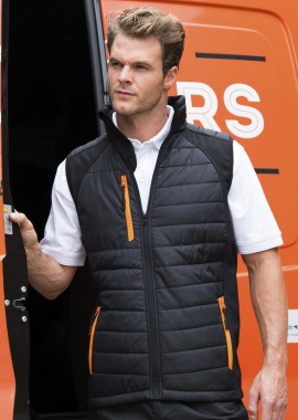 Result - Ανδρικό Αμάνικο Μπουφάν Softshell R238X Result Black/Orange