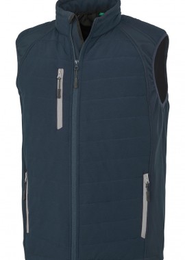 Result - Αμάνικο Μπουφάν Softshell Compass R238X Result Navy/Grey