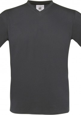 B & C - T-Shirt V-Neck Exact B & C Dark Grey