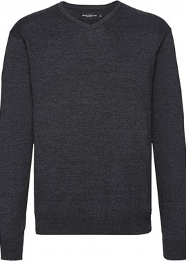 Russell - Πουλόβερ V-Neck R-710M-0 Russell Charcoal Marl