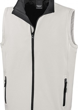 Result - Ανδρικό Αμάνικο Μπουφάν Softshell R232M Result Core White/Black