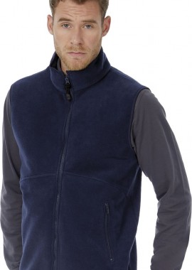 B & C - Αμάνικο Γιλέκο Fleece Traveller + B & C Navy