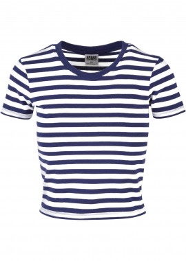 Urban Classics - Γυναικείο Κοντό Ριγέ T-Shirt TB6825 Urban Classics white/darkblue