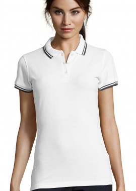 SOLS - Γυναικείο Πόλο Πικέ 00578 SOL'S Pasadena White/Navy