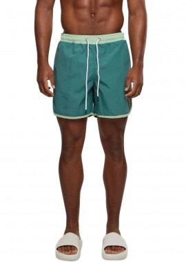 Urban Classics - Ανδρικό Μαγιό Retro Swimshorts TB2050 Urban Classics Paleleaf/Vintagregreen