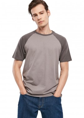 Urban Classics - T-Shirt TB639 Urban Classics Raglan Contrast Tee Asphalt/Darkshadow