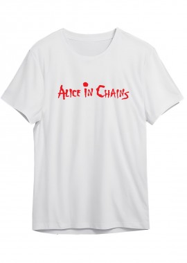 Rock Avenue - T-Shirt Alice In Chains Logo Name Art Rock Avenue White