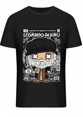 Pop Culture - T-Shirt Leonardo Da Vinci Pop Culture Black