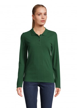 SOLS - Γυναικείο Μακρυμάνικο Πόλο Πικέ 02083 Sol's Perfect LSL Women Bottle Green