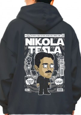 Pop Culture - Hoodie Nikola Tesla Pop Culture Black