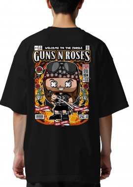 Pop Culture - Oversized T-Shirt Axl Rose Pop Culture Black