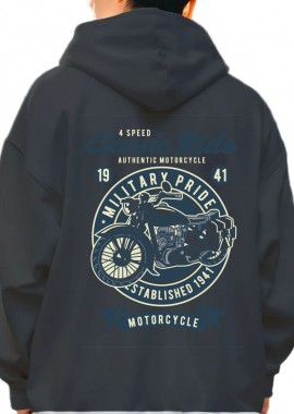 Pop Culture - Hoodie Classic Ride Military Pride Pop Culture Black