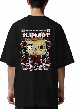 Pop Culture - Oversized T-Shirt Corey Taylor Slipknot Pop Culture Black