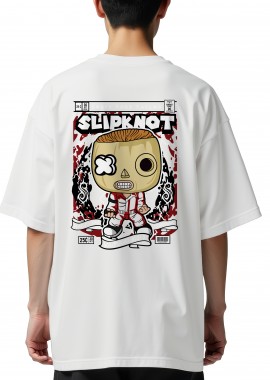 Pop Culture - Oversized T-Shirt Corey Taylor Slipknot Pop Culture White