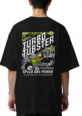 Pop Culture - Oversized T-Shirt Goofys Turbo Tubster Pop Culture Black