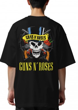 Rock Avenue - Oversized T-Shirt Guns N Roses Art1 Rock Avenue Black