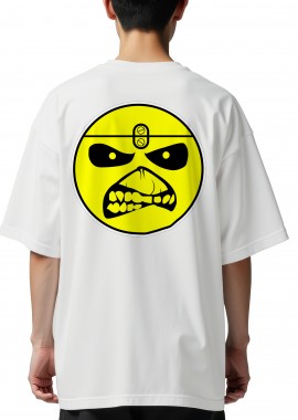Rock Avenue - Oversized T-Shirt Iron Maiden Logo Rock Avenue White