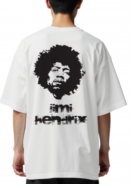 Rock Avenue - Oversized T-Shirt Jimi Hendrix Art1 Rock Avenue White