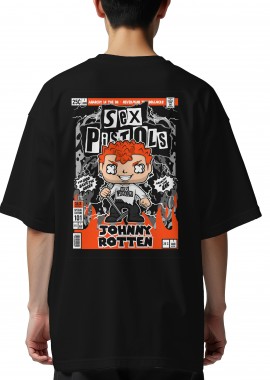 Pop Culture - Oversized T-Shirt Johnny Rotten Sex Pistols Pop Culture Black