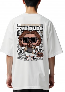 Pop Culture - Oversized T-Shirt The Dude Pop Culture White