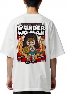 Pop Culture - Oversized T-Shirt Wonder Woman Pop Culture White