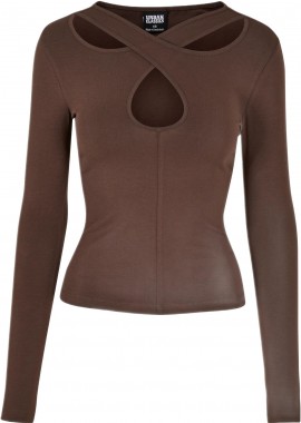 Urban Classics - Γυναικεία Μακρυμάνικη Μπλούζα TB5479 Urban Classics Black Brown