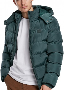 Urban Classics - Hooded Puffer Jacket TB1807 Urban Classics Bottlegreen