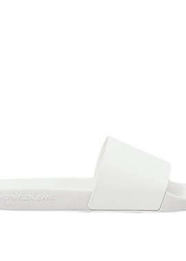 Calvin Klein - Γυναικείες Παντόφλες Slide Calvin Klein YW0YW01715 0K4 Λευκές