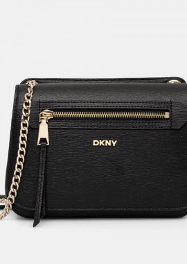 DKNY - Γυναικεία Δερμάτινη Τσάντα 'Ωμου DKNY Bryant R5333M02-BGD Μαύρη