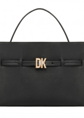 DKNY - Γυναικεία Δερμάτινη Τσάντα Ώμου DKNY Buswick Shoulder Bag R413KB93 BGD Μαύρη